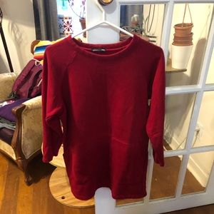 Red sweatshirt dress